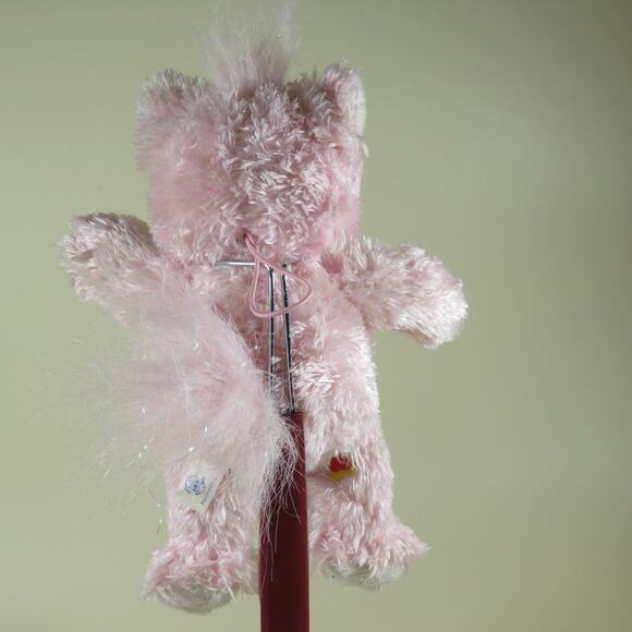 Build-A-Bear Pink Cat Plush Toy with Heart Charm - 8" Stuffed Animal - Picture 3 of 16